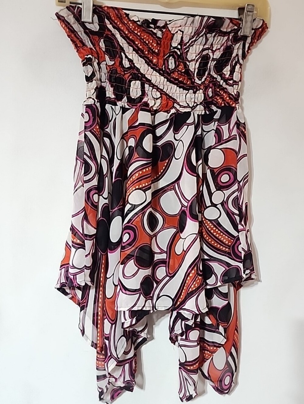 Whats Hot Y2k Handker Chief Tube Dress. Size Large - Picture 5 of 8